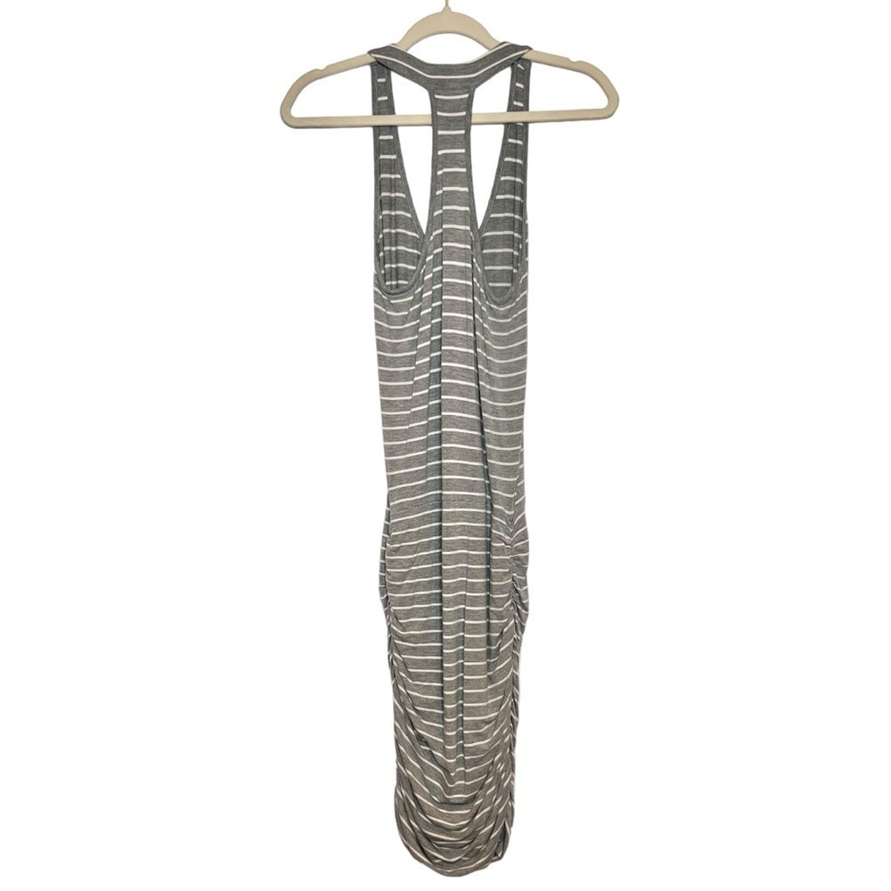 ATHLETA Striped Racerback Ruched Ponte Dress. Size XS - Picture 4 of 9